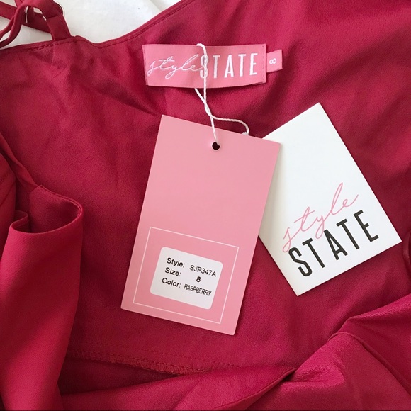 Australia Style State Asymmetric Neckline High Waisted Jumpsuit S - Picture 6 of 10